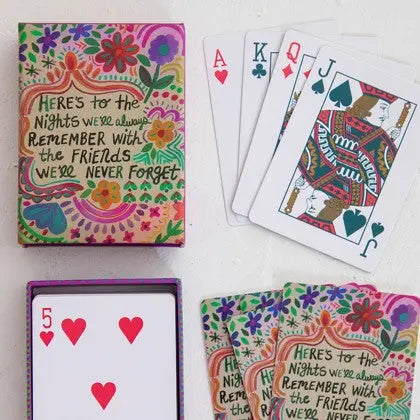 Natural Life Here's To The Nights Playing Cards - The Perfect Pair  - [boutique]