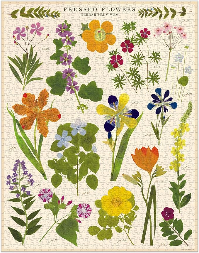 Cavallini Puzzle Pressed Flowers 1000 piece puzzle - The Perfect Pair