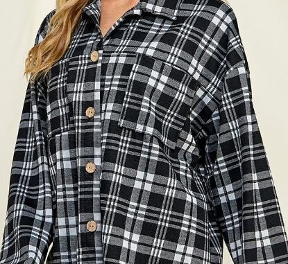 Chris & Carol Black/Grey Plaid Shirt - The Perfect Pair