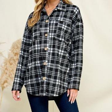 Chris & Carol Black/Grey Plaid Shirt - The Perfect Pair