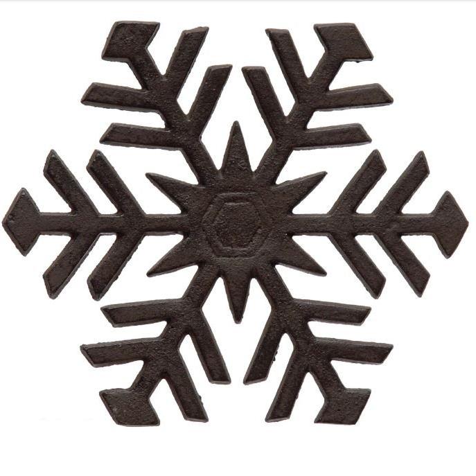 Creative Co - op 8 - 1/2"L x 7 - 1/2"W Cast Iron Snowflake Trivet - The Perfect Pair