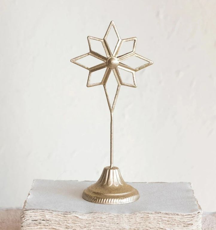 Creative Co - op Metal Star on Stand, Gold Finish - The Perfect Pair