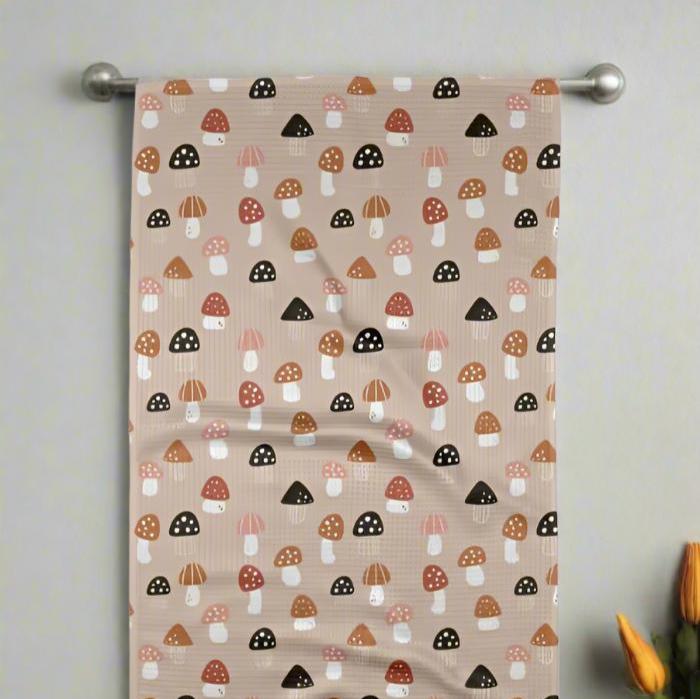 Geometry Fall Mushroom Harvest Tea Towel - The Perfect Pair