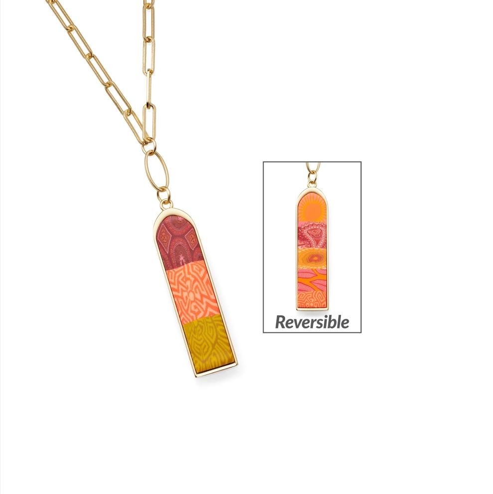 Jilzarah Savannah Red Long Pendant Necklace - The Perfect Pair