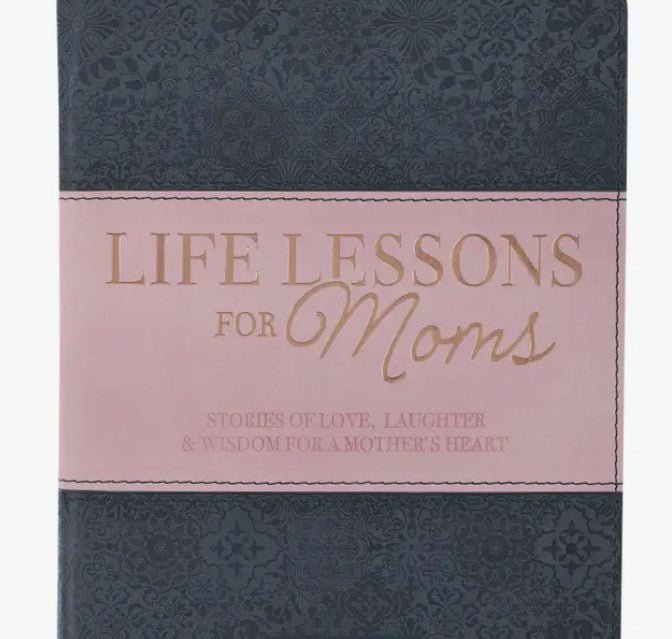 Life Lessons for Mom Gray and Pink Faux Leather Gift Book - The Perfect Pair