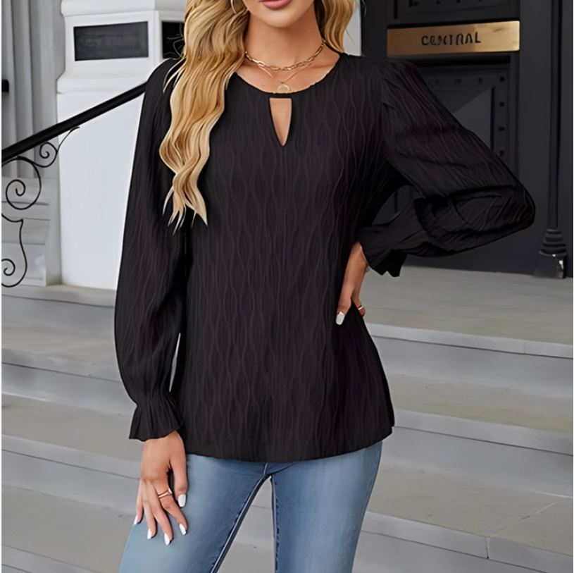 Lily Clothing Black Top Flared Sleeves - The Perfect Pair