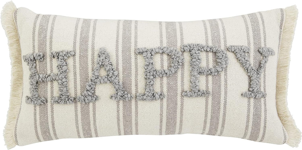 Mud Pie Happy Tufted Pillow - The Perfect Pair