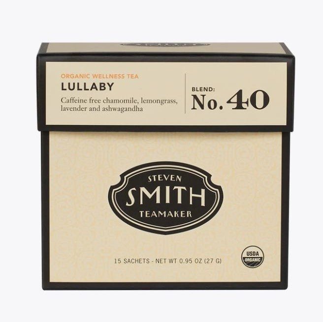 Smith Teamaker Tea Cartons Lullaby Caffeine - Free Organic Wellness Tea 15 Sachets - The Perfect Pair