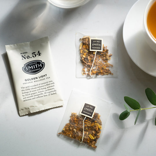 Smith Teamaker Tea Cartons Golden Light Caffeine-Free Organic Wellness Tea 15 Sachets - The Perfect Pair  - [boutique]