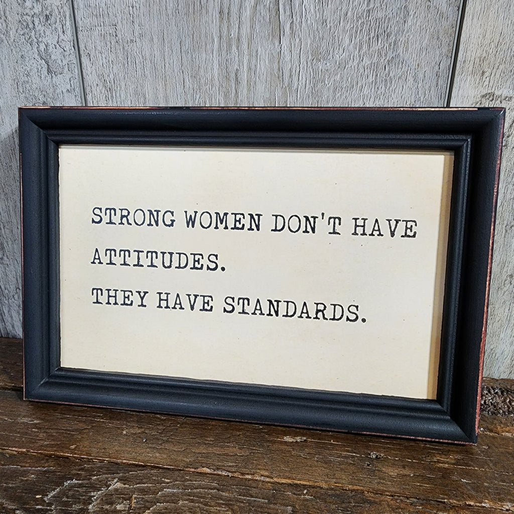 Creative Co-op Wood Framed Wall Decor with Saying "Strong Women" - The Perfect Pair  - [boutique]