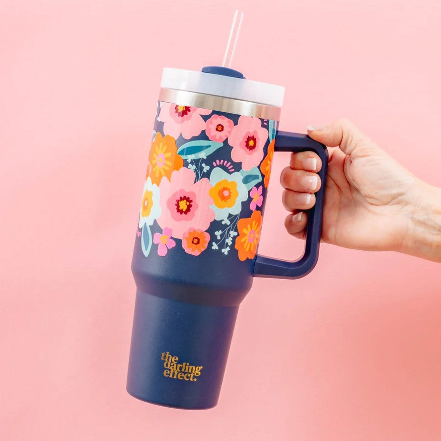The Darling Effect 40oz Bright + Bloomy Take Me Everywhere Tumbler - The Perfect Pair  - [boutique]