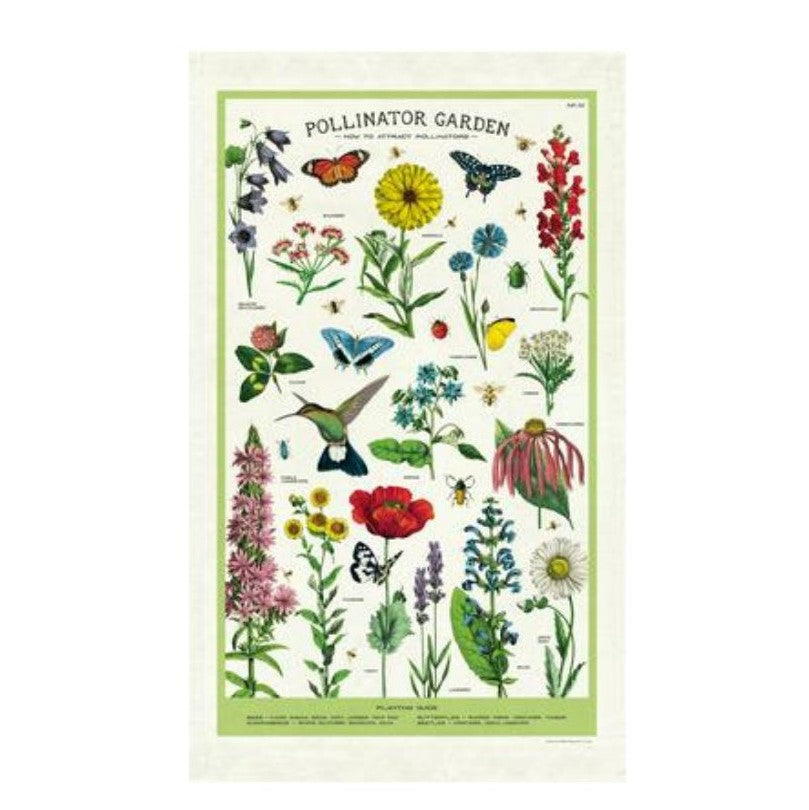 Cavallini Pollinator Garden Tea Towel - The Perfect Pair  - [boutique]