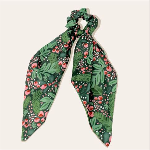 The Darling Effect Jolly Sping Green Hair Scrunchie Scarf