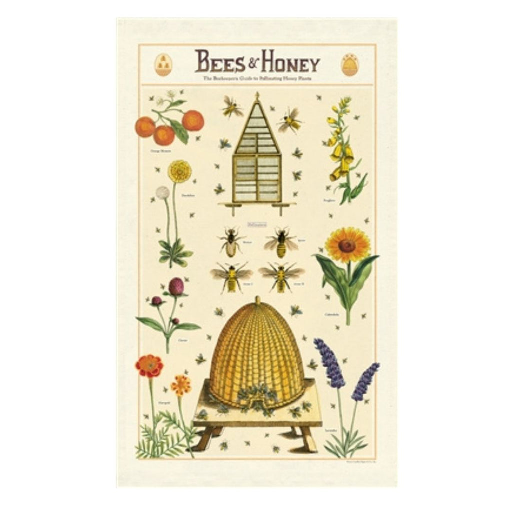 Cavallini Bees & Honey Tea Towel - The Perfect Pair  - [boutique]