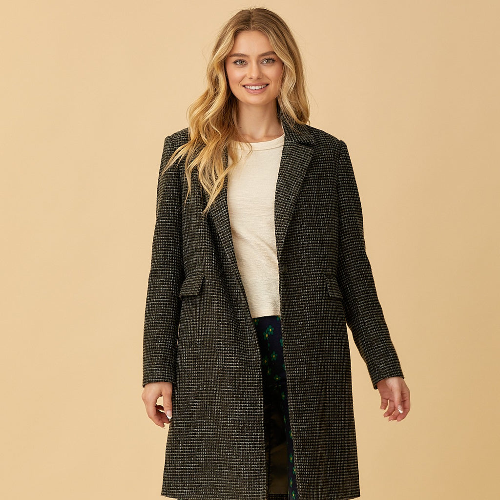Polagram Gingham Long Coat - The Perfect Pair  - [boutique]