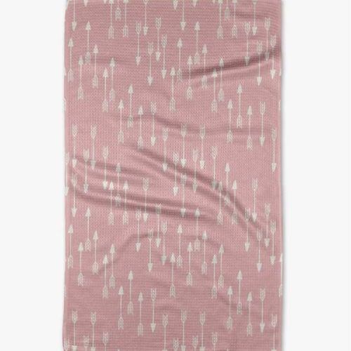Geometry Pink Little Arrows Tea Towel
