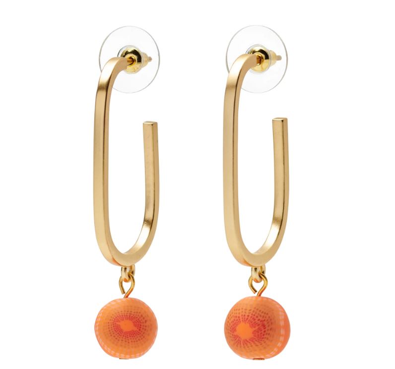 Jilzarah Savannah Red Bead Link Earrings - The Perfect Pair  - [boutique]