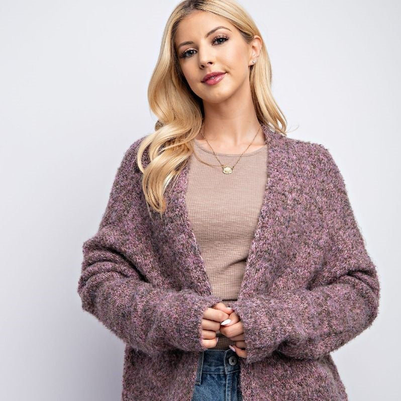 Easel Lilac Sage Sweater Cardigan - The Perfect Pair  - [boutique]