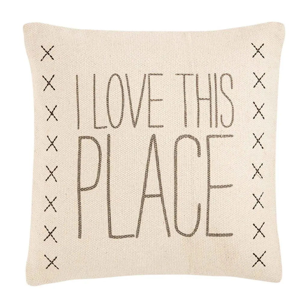 Mud Pie I Love This Place Square Pillow - The Perfect Pair  - [boutique]