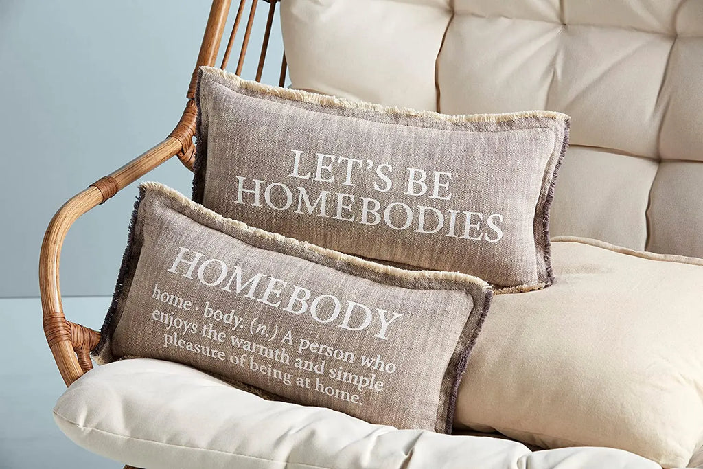 Mud Pie Let's Be Homebodies Pillow - The Perfect Pair  - [boutique]