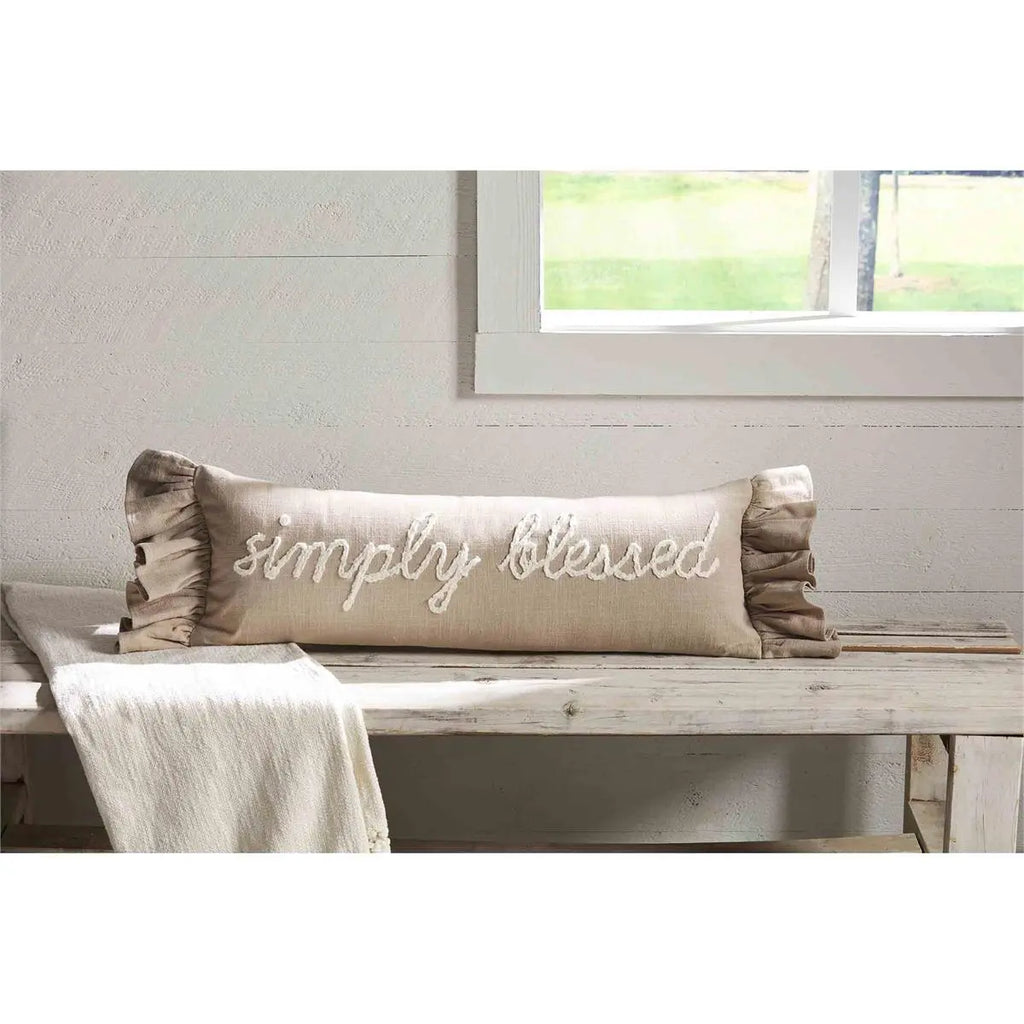 Mud Pie Simply Blessed Ruffle Pillow - The Perfect Pair  - [boutique]