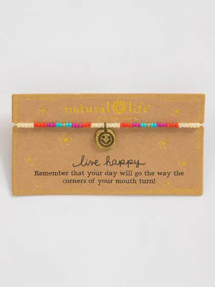 Natural Life Giving Bracelet Live Happy - The Perfect Pair  - [boutique]