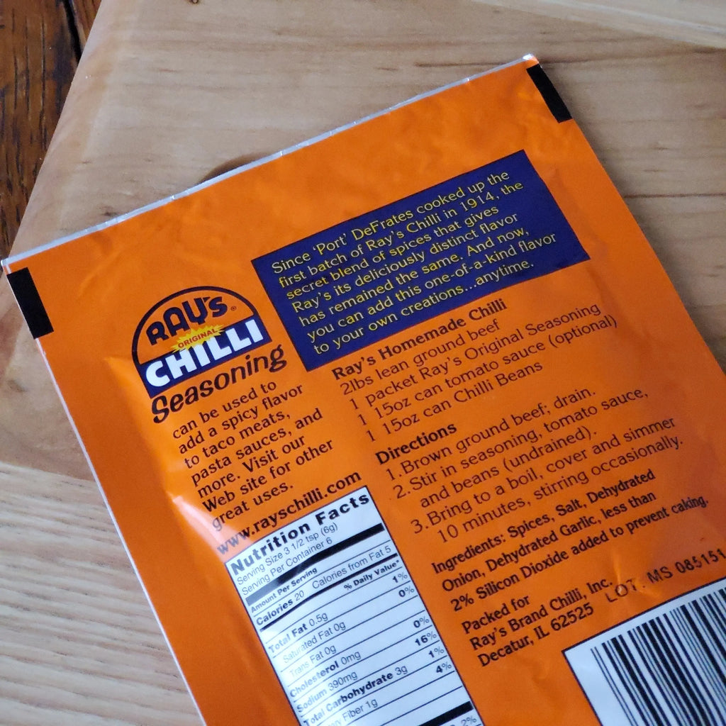 Ray's Chilli Brand 1.25oz Original Seasoning Packet - The Perfect Pair  - [boutique]