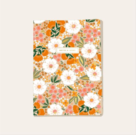 The Darling Effect Sweet Meadow Orange Notebook