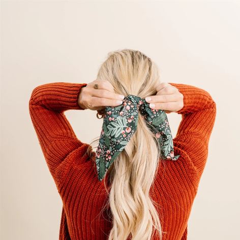 The Darling Effect Jolly Sping Green Hair Scrunchie Scarf