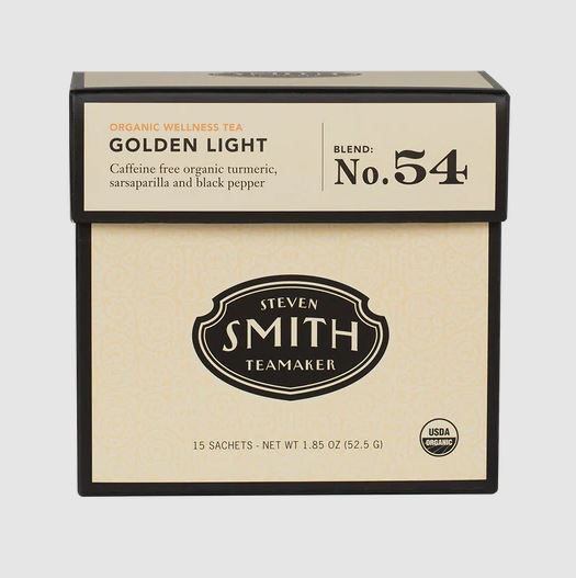 Smith Teamaker Tea Cartons Golden Light Caffeine-Free Organic Wellness Tea 15 Sachets - The Perfect Pair  - [boutique]