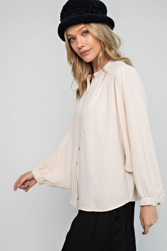 Easel Cream Button Down Blouse - The Perfect Pair  - [boutique]